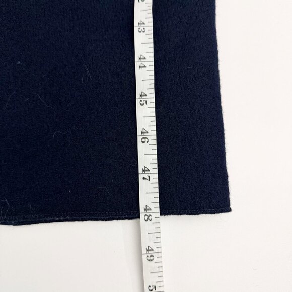 COS Longline Cardigan Women's XS Midnight Blue 100% Wool Open Front Coat-Sweater - Picture 11 of 15